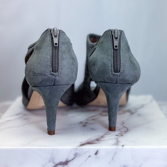 Womens Style & Co Shoes Haddiee Faux Suede Ankle Peep Toe Heels - Picture 5 of 10